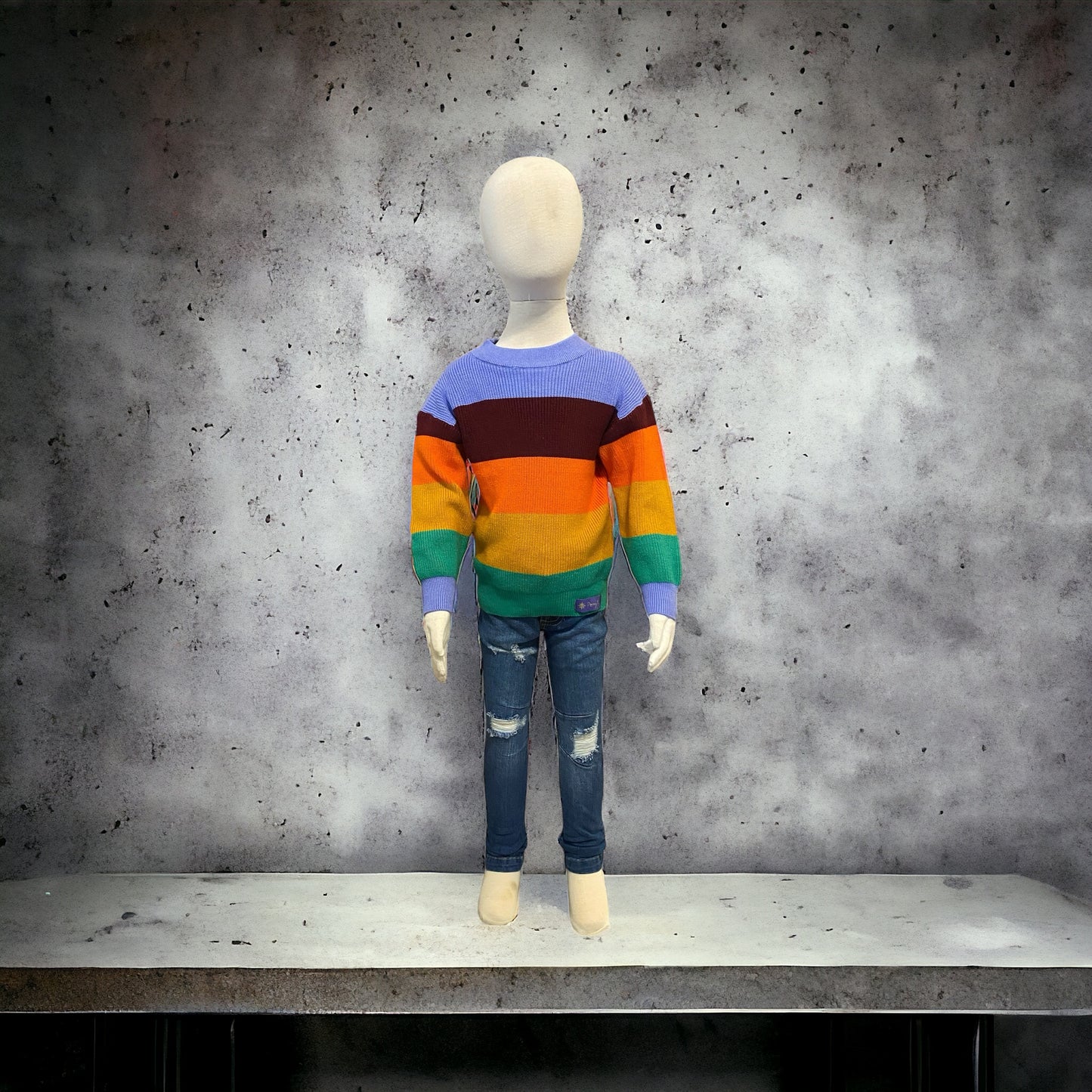 Mommy and me color block sweater