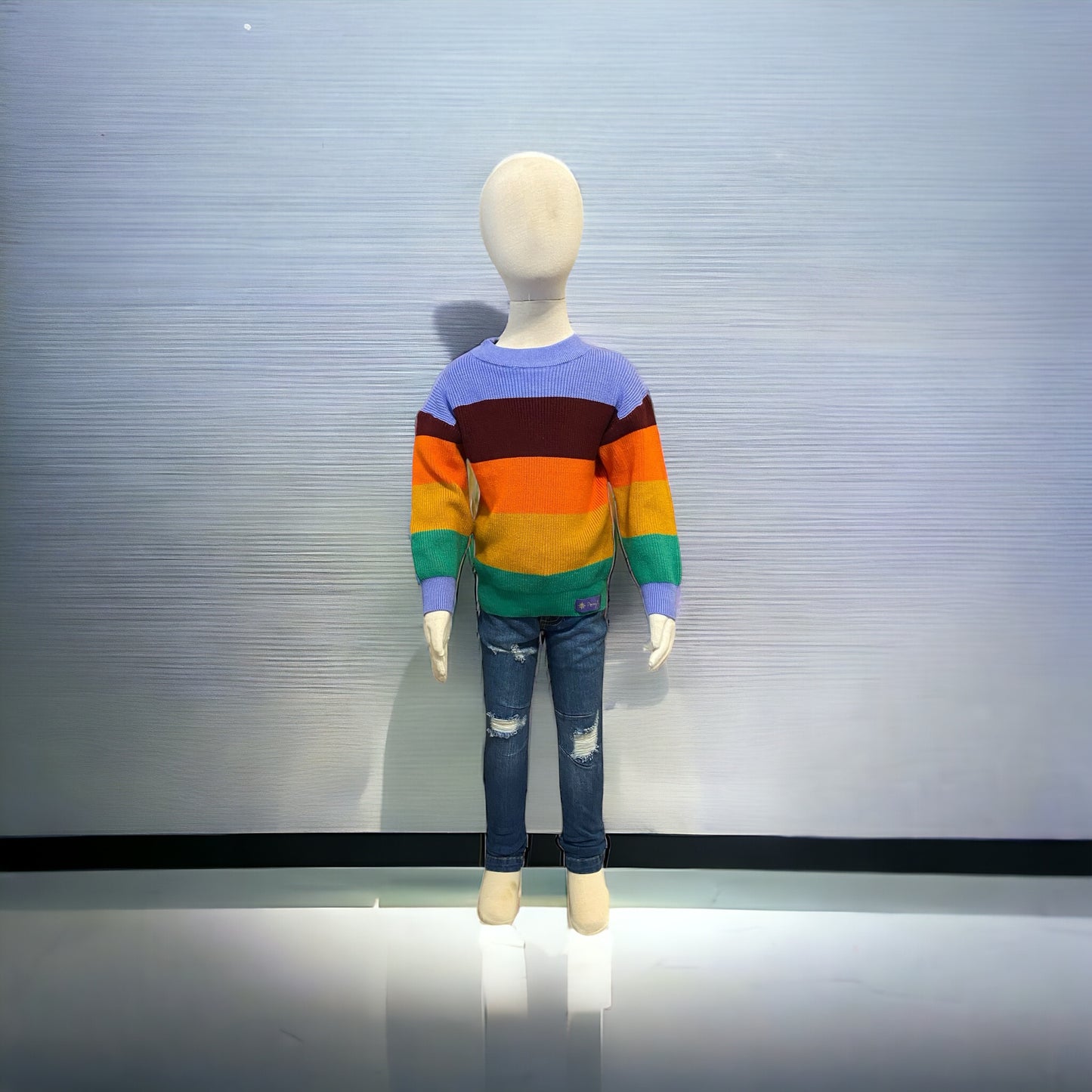 Mommy and me color block sweater