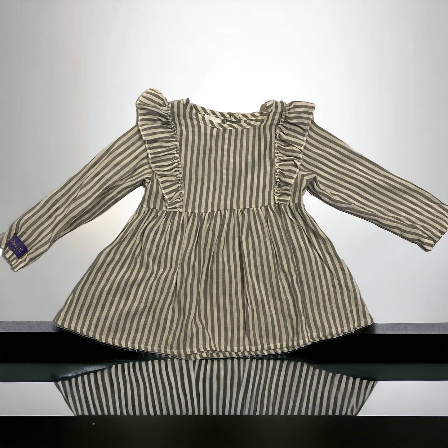 Ruffle stripe shirt/dress