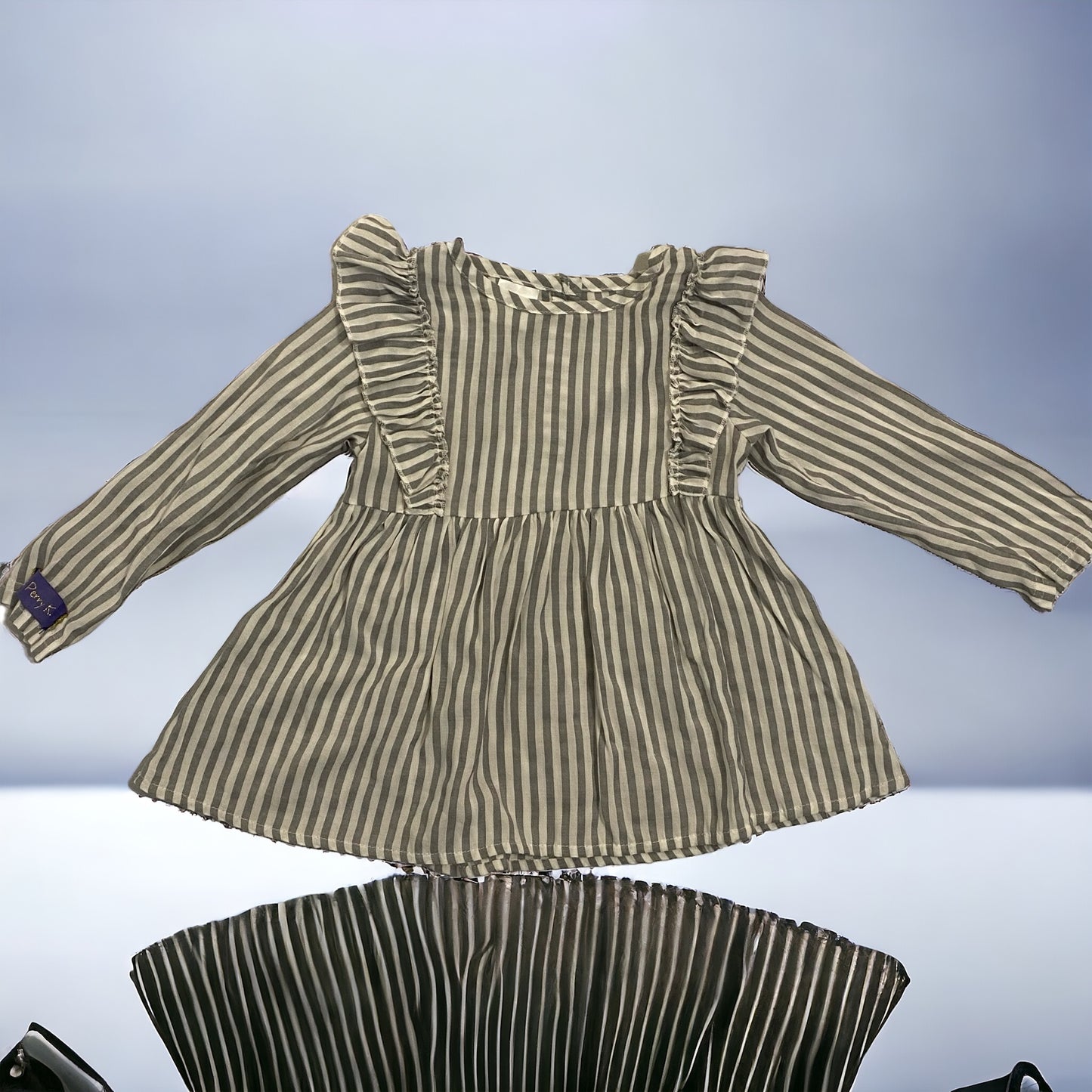 Ruffle stripe shirt/dress