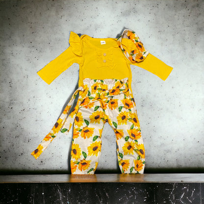 Toddler Sunflower 3 piece set