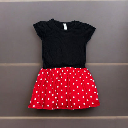 Black, Red & White polka dot dress