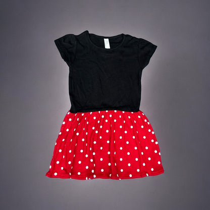 Black, Red & White polka dot dress