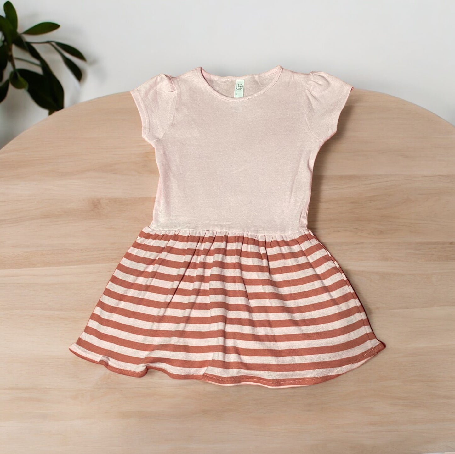 Pink and rose striped dress