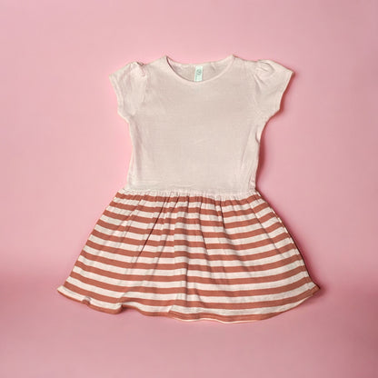 Pink and rose striped dress